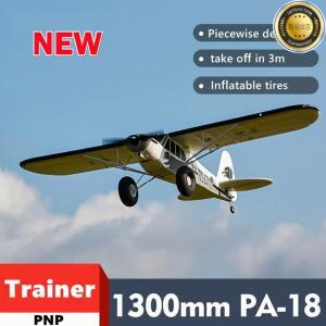 FMSRC RC 비행기 1300MM 1.3M PA-18 J3 파이퍼 슈퍼 새끼 3S 5CH 자이로 자동 균형 PNP 트레이너 초보자 모