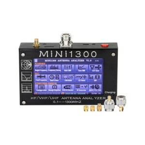 Mini1300 안테나 분석기, 4.3인치 0.1-1300MHz HF VHF UHF 분석기 ANT/SWR/TDR/DSP RF 신호 발생기 벡터 네트워크