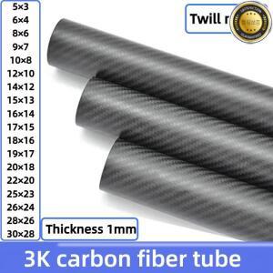 2pcs 500mm 탄소 섬유 튜브 3K 직경 6mm RC 모델 비행기 자동차