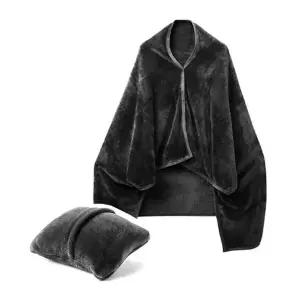 [골드스마일]따뜻한 똑딱이 수면 망토 담요 1P 휴대용 독서실 이불 학교 책상