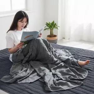 [에이치플러스몰]시원한 인견필 여름 홑이불 차콜 S SS 초경량 얇은 이불 여름용