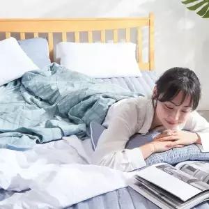 [에이치플러스몰]인견필 여름 홑이불 카키 S SS 사이즈 초경량 자가드 냉감 이불