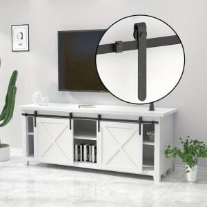 탄소강 무소음 슬라이딩 헛간 문 하드웨어 키트 문용 트랙이 특징인 TV 캐비닛 옷장