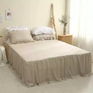 [에이치플러스몰]항균 마이크로 50cm 롱프릴 침대패드 매트리스 커버 밴딩형