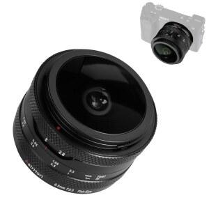 AstrHori 6.5mm F2.0 카메라 렌즈 192 초광각 물고기 눈 20cm 근접 거리 원형 각도 F2 대형 구경 카메라를 드론과 함께 사용할 수 있습니다