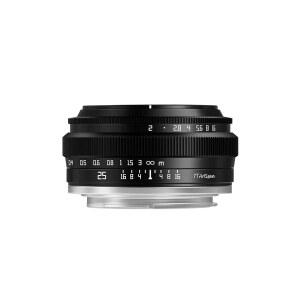 TTArtisan 25mm F2 광각 APS-C 카메라 렌즈 대형 조리개 수동 고정 렌즈, 올림푸스 및 파나소닉 MFT M4/3 마운트 카메라와 호환됨