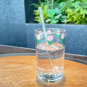 bns 튤립 빨대 유리컵