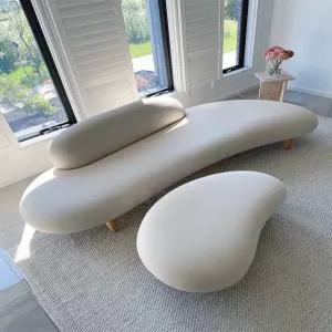 소형 아치형 소파 크림톤 의류 매장 인테리어 조약돌 의자 스툴