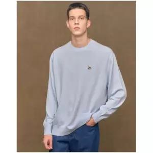 헤지스 남여공용 스카이 블루 캐시미어 혼방 크루넥 스웨터 니트 SPSW3F101B1