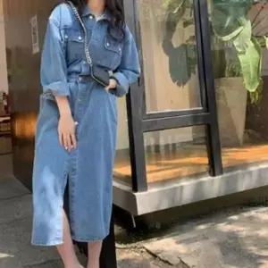 [하프클럽/셀러허브_여성트랜드패션]셔츠형 롱 쉬폰원피스 여름원피스 청