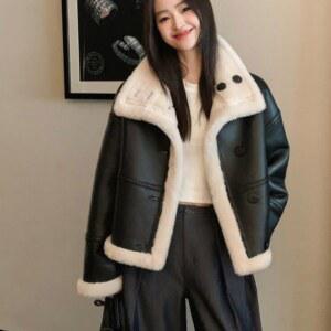 양가죽무스탕 여성 양털 리얼 숏무스탕 자켓 양면 양모