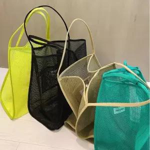 남녀공용 비치백 메쉬 여름 숄더백 망사가방 수영장백 hAf1+5FVt