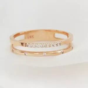 14K 18K 듀얼 글로우 링반지