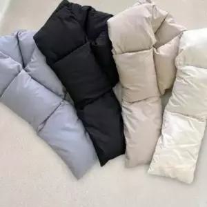 보온 넥워머 겨울 방한용 퀼팅 머플러 목 보호 스카프 실내외 착용 가능 부드러운