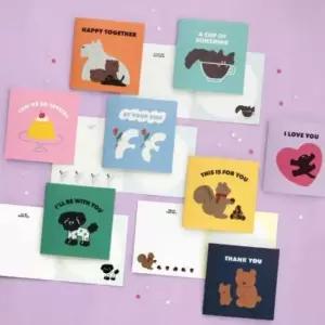 [문구/오피스] 디자인카드 감사카드 미니카드 미니 세트 카드 프렌즈