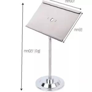 안내판 거치대 스탠드 100mm 56mm 150mm 크롬 원형 받침 메뉴판