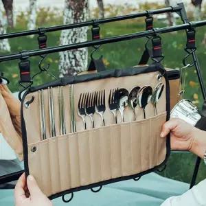 숟가락 포크 캠핑용 커트러리 수납 휴대용 보관 키친툴 수저 케이스