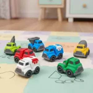 플레이카 7종세트 미니 중장비 자동차 교통놀이 소방차 경찰차 레미콘 트럭 역할놀이 장난감