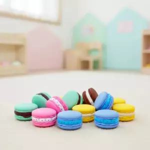 소프트 마카롱 장난감 모형세트 가짜 디저트 음식모형 파티 소꿉놀이 말랑 소품 (12p)