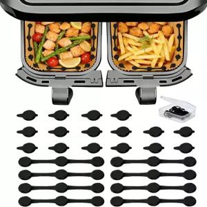 양피지 종이 라이너용 24PCS 에어프라이어 자석 일회용 보관할 수 있는 내열성 실리콘 발열체 근처에서