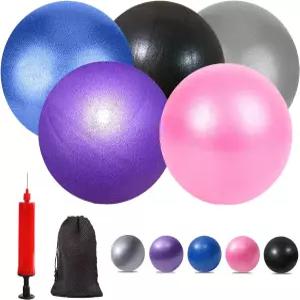 XIECCX 미니 요가 볼 9인치 운동 필라테스 테라피 밸런스 마이크로포어 바레 장비로 가정 안정성 훈련과