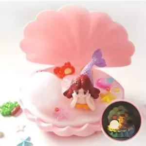 [Deco] 진주 조개 무드등 꾸미기 종류랜덤 건전지 침실 1P 책상 아이방 조명