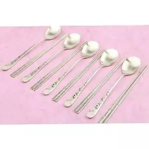 [RIZPICK]숟가락 수저 티타늄 선물용 젓가락 한국식 스테인리스 명절 혼수