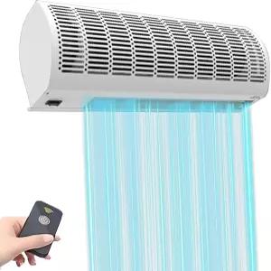 EQWZUPD 에어 커튼 24/36/48/60인치 2단 리모컨 슈퍼 파워 파리를 차단하는 도어 송풍기 상업용 110V