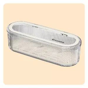 예쁜 투명 수저통 보관함 뚜껑 수저정리 식기 수납