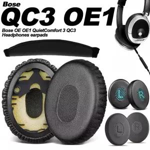 Bose OE OE1 QuietComfort 3 QC3 단백질 가죽 메모리 폼 이어 패드 교체용 오버이어용 이어패드