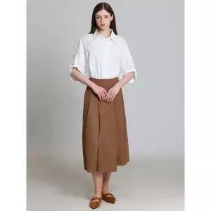 [리스트]언밸런스 플리츠 미디 스커트 택가격 178000원 _P420105119