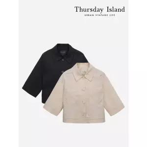 [써스데이아일랜드]카라 크롭 점퍼 T244MJK236W _P420139847