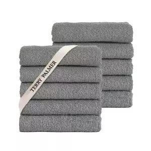 [NS홈쇼핑][etv] 테리파머 무형광 160g 호텔수건 10장 애쉬그레이 수건 타올 타월 수건세트..