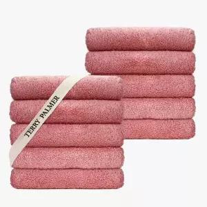 [NS홈쇼핑][etv] 테리파머 무형광 160g 호텔수건 10장 로즈핑크 수건 타올 타월 수건세트..
