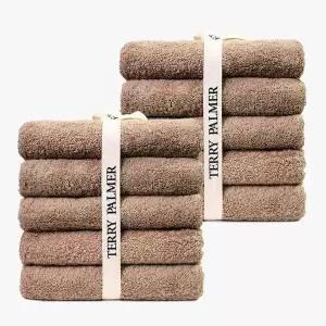 [NS홈쇼핑][etv]테리파머 무형광 170g 호텔수건 10장 라떼 수건 타올 타월 수건세트..