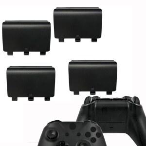 Xbox One & One S / X 컨트롤러 커버용 CaoXiong 4팩 배터리 커버, Xbox One S / X 교체용 배터리 백 커버, [Xbox Series X / S](블랙) [비디오 게임]