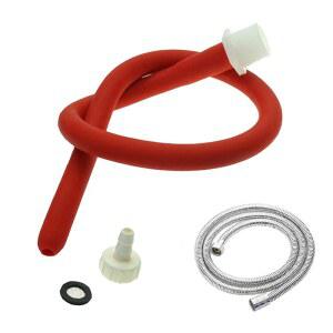 eAj 샤워 관장 키트 실리콘 청소 튜브 - 유연한 실리콘 편안한 노즐 도크 부착 여성용 50cm, 150cm 호스