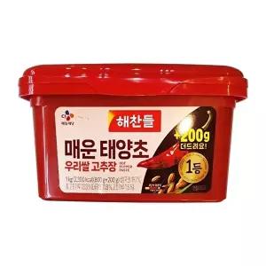 [CJ ENM]CJ 해찬들 우리쌀 태양초 매운고추장 800g+200g