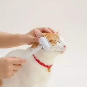 고양이 빗 슬리커 미니 부분 브러쉬 반려묘 셀프 그루밍 거치대