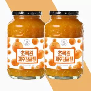 초록원 제주 감귤 과일잼 대용량 1kg 2개입