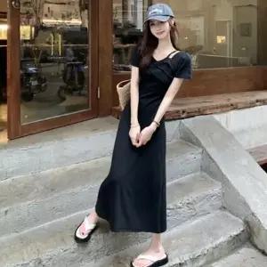 신상 매력적인 여성원피스 민소매 대학생 빅사이즈