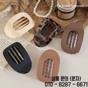 여성을위한 패션 타원형 머리 발톱 클립 새로운 디자인 레오파드 매트 곡선 플랫 스타일링 바레트 아크릴