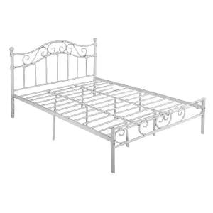 침대프레임 유럽식 공주 침실 인테리어 받침대 침대 일반스프링 철제 일체형 평상형