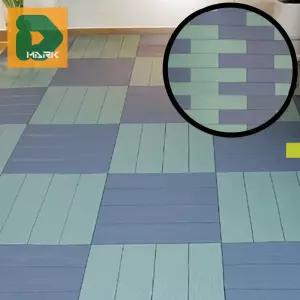 폭신한 테크타일 36p 방지 퍼즐형 소음방지 차콜블루 사각 조립식 미끄럼 인테리어 단열재 바닥매트