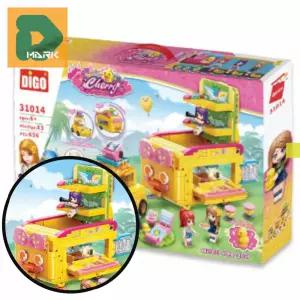 나들이기분 블록 테마 캠핑카 입체 창의력 도구 캠핑 퍼즐 완구 조립블록 발달 놀이 교육용 어린이 선물