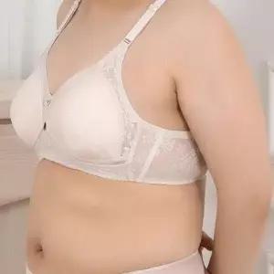 모란 레이스 망사 노와이어 A컵 브라 빅사이즈