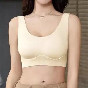 노와이어 일체형 패드 풀컵 브라탑