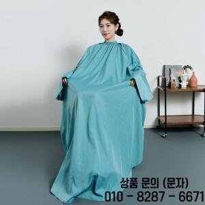 밝은 색상의 이발사 케이프 미용실 헤어 커팅 가운 긴 소매 로브