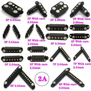 2P 3P 4P 5P 7P 8핀 마그네틱 포고핀 남성 고전류 여성용 2A 커넥터 방수