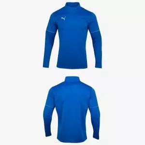 푸마 반집업 블루 운동 헬스 러닝 티셔츠 활력넘치는 바캉스 스포츠웨어 등산티 활동성을챙긴 통기성좋은